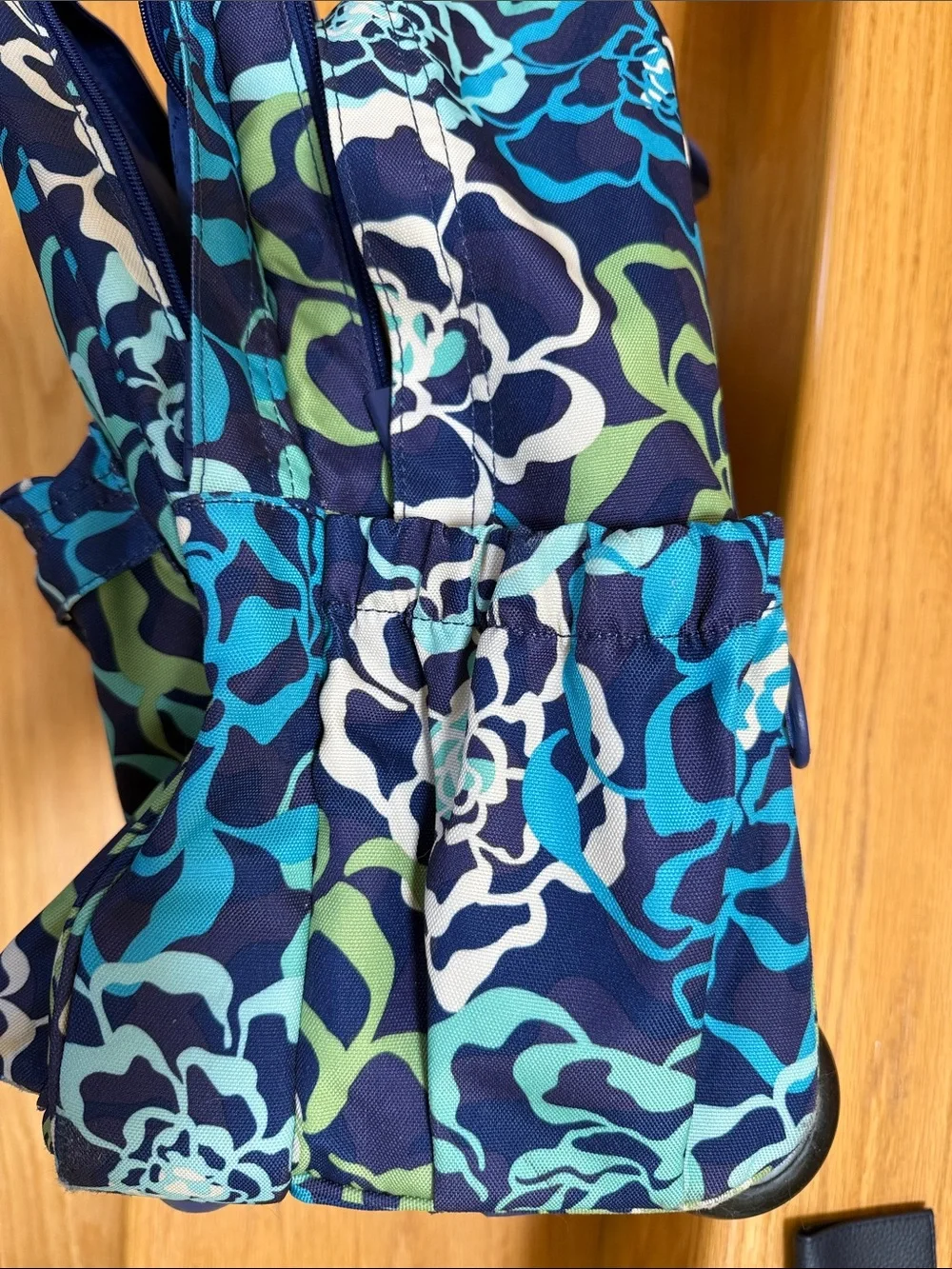 Vera Bradley Rolling Backpack in Katalina Blues